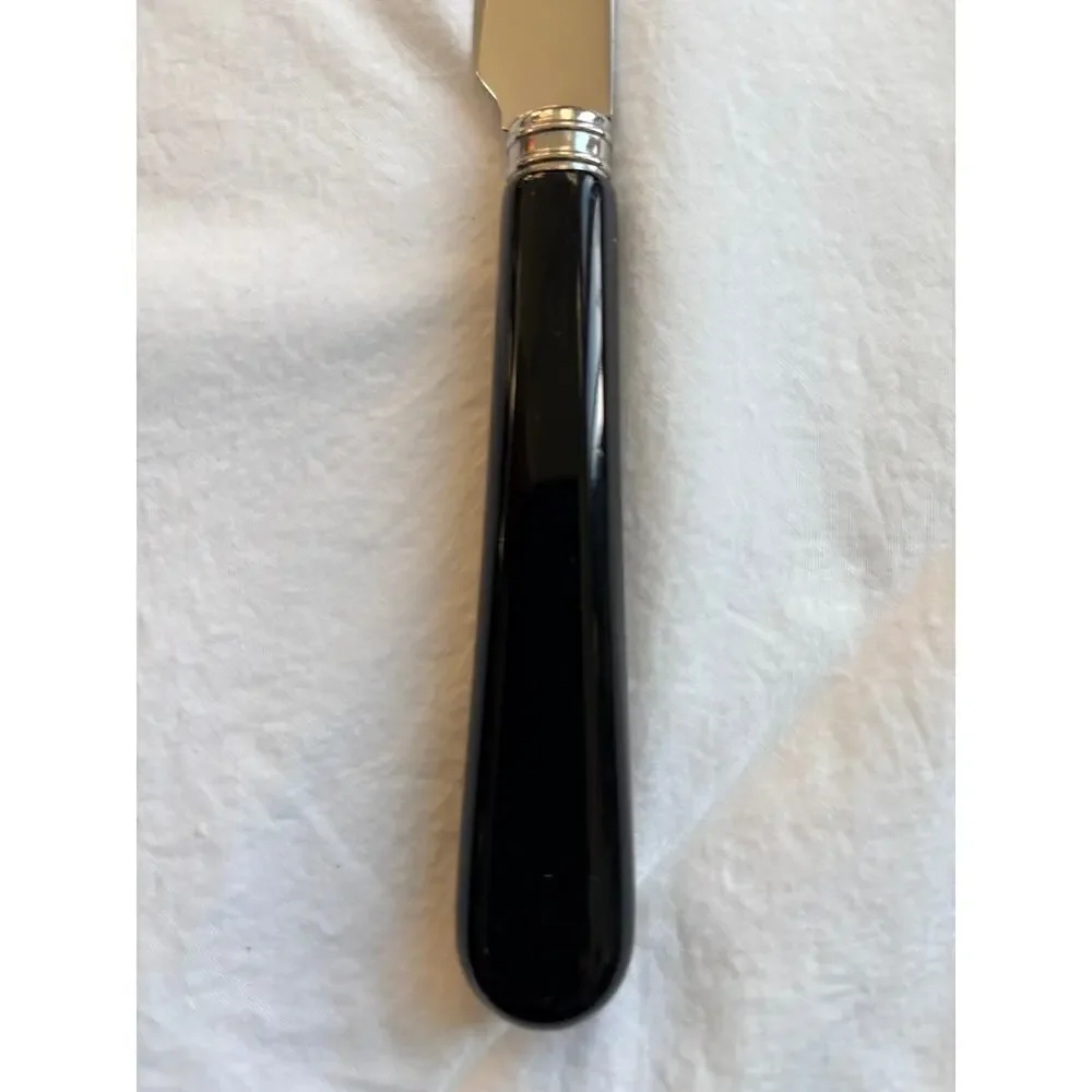 NEW Sabre Paris Pop Unis Noir Dinner Knife Black Handle Stainless Steel